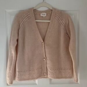 Sezane Cream Knit Cardigan